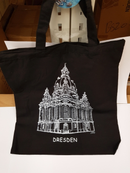 Dresden Beutel Motiv Frauenkirche in schwarz