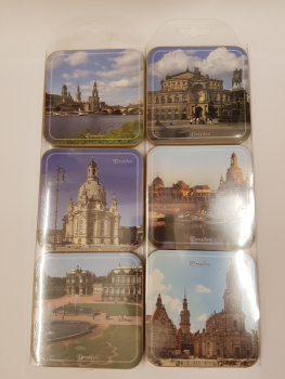 Glasuntersetzer 6 Stück Motive Dresden
