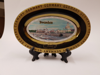 Souvenir Dresden Teller oval Motiv Skyline