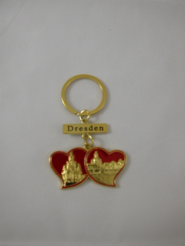 Schlüsselanhänger Metall Herzform Dresden