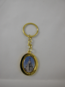 Schlüsselanhänger Metall Frauenkirche gold
