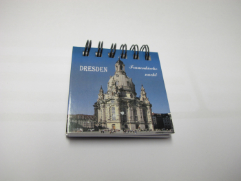 Notizblock Mini mit Motiven Frauenkirche, Sklyine Dresden, Semperoper
