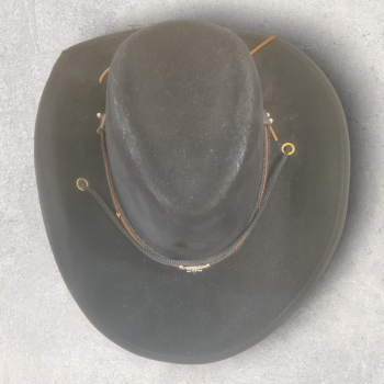 Schwarzer Cowboy Hut - Erwachsene mit Hutband