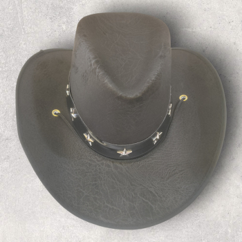 Schwarzer Cowboy Hut - Erwachsene mit Hutband